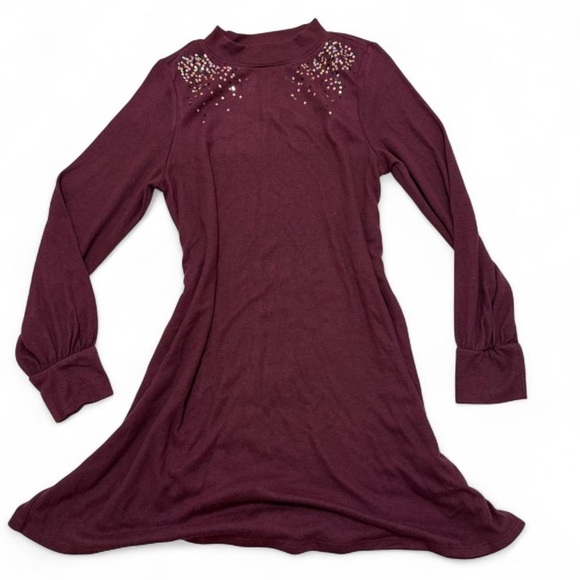 SO Dresses & Skirts - So Maroon Sequin Sweater Dress